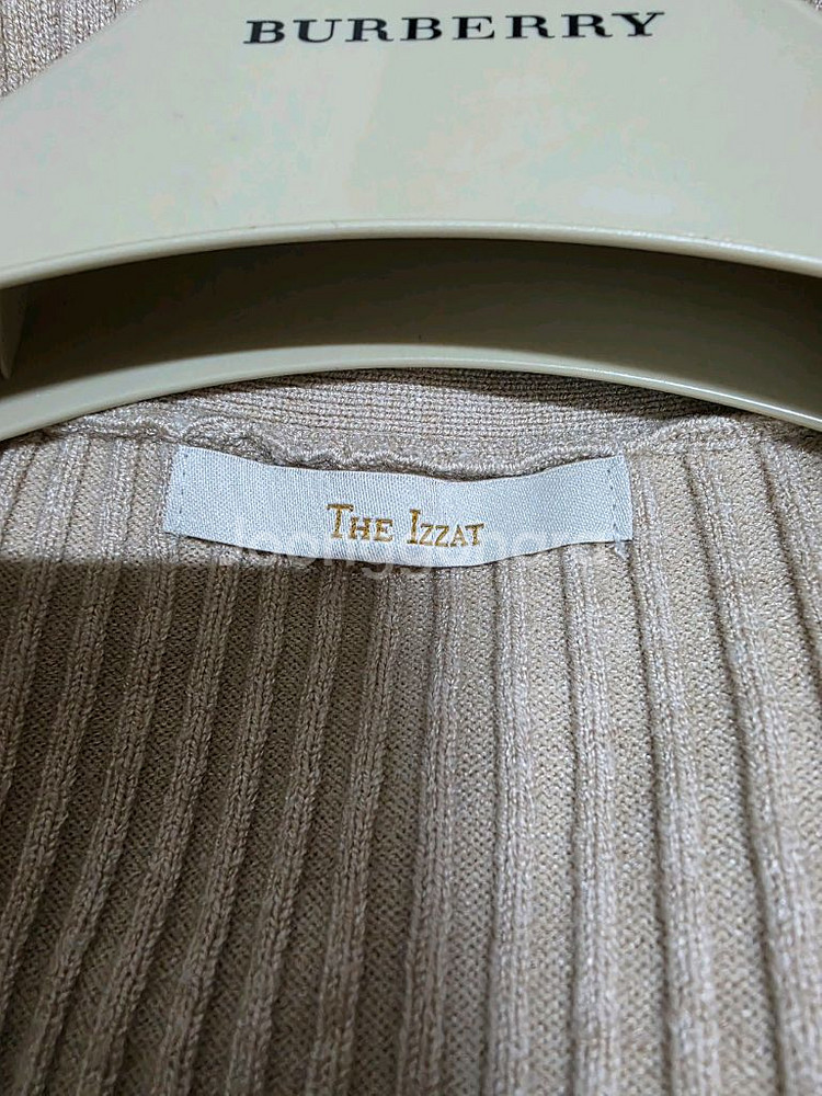 더아이잗 레이온 베이지 니트 롱원피스 55~66 상태굿--4