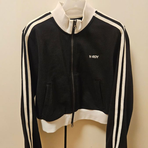 착샷o) 널디 크롭 투웨이 져지 s 우먼스 NY 크롭 스웻 집업 블랙 검정