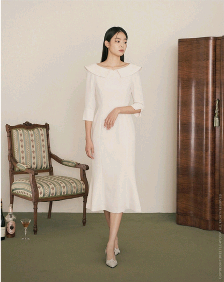 택달린 새상품) 플로움 플라워 컵 드레스 xs 아이보리 판매합니다.--1