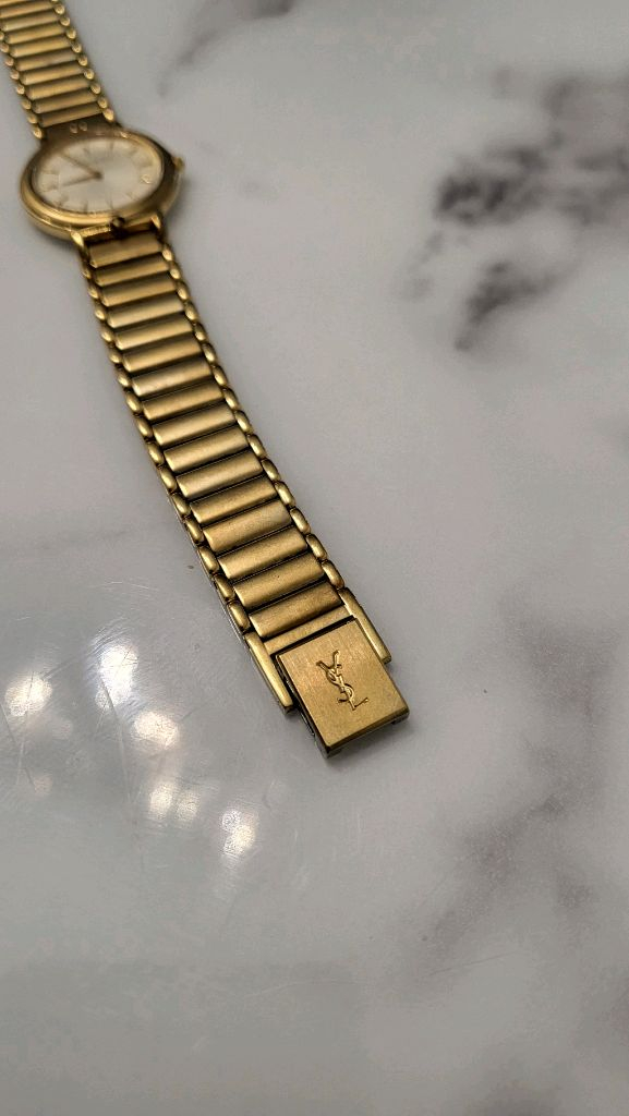 YSL 입생로랑 생로랑 금장 여성 여자 시계 팔찌--2