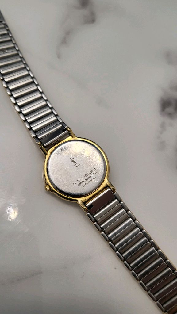 YSL 입생로랑 생로랑 금장 여성 여자 시계 팔찌--4