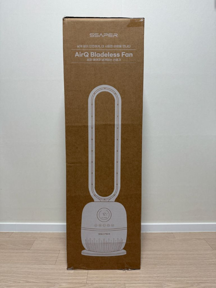 [새상품] SSAPER 셰퍼 에어큐 날개없는 선풍기 (리모컨o)--1
