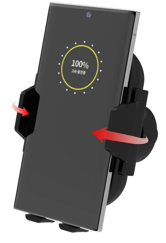새 차량용 고속 무선 충전 오토 슬라이드 흡착형 거치대--5