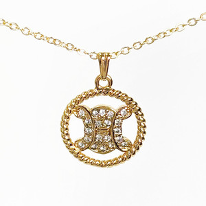 셀린느 트리옹프 스톤 골드 목걸이 5VCEA44054