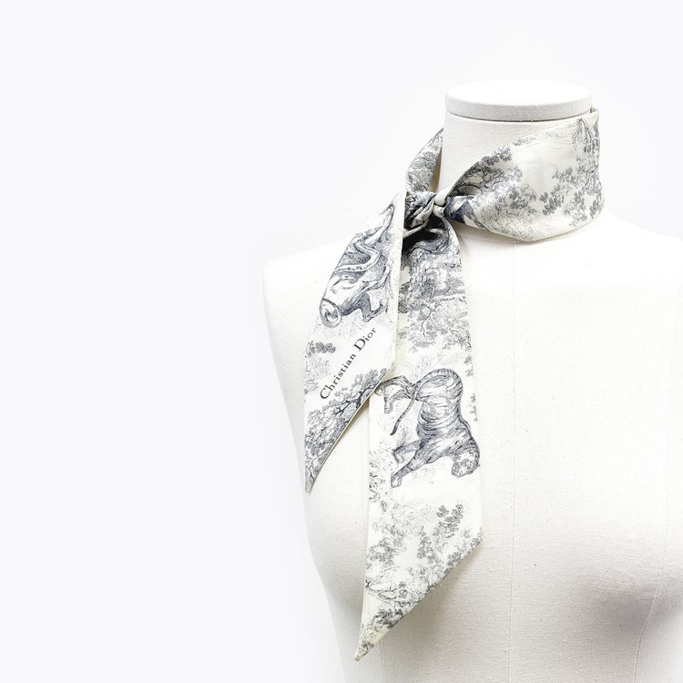 디올 그레이 미차 방도 스카프 5VDIF25258--9