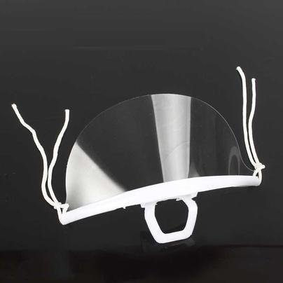 새 6개 1회용 투명 마스크 주방 침 방지 위생 급식 이미지