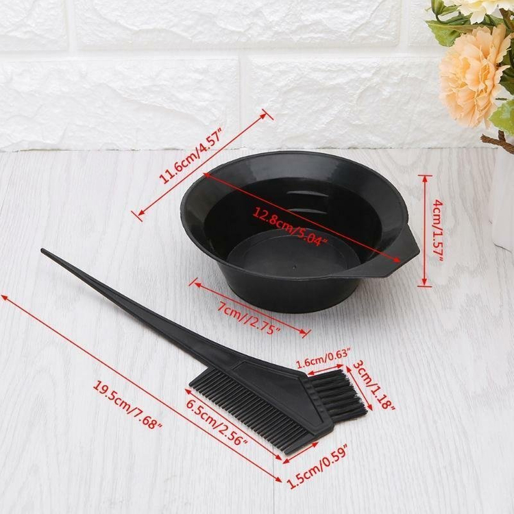 새 3세트 헤어 브러쉬 그릇 세트 콤보 색칠 키트 색조--4