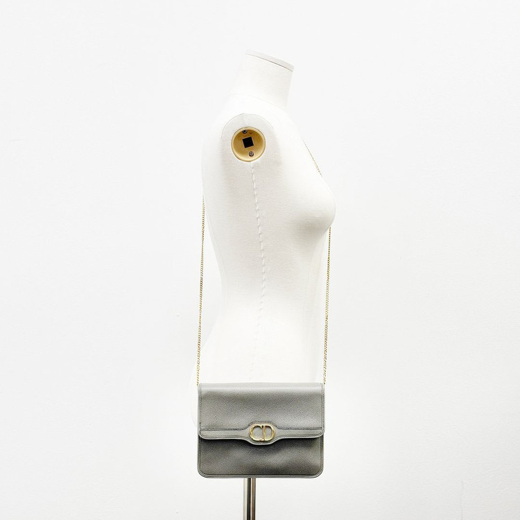 디올 그레이 CD로고 골드체인 스몰 숄더크로스백 4VDIB33477--6