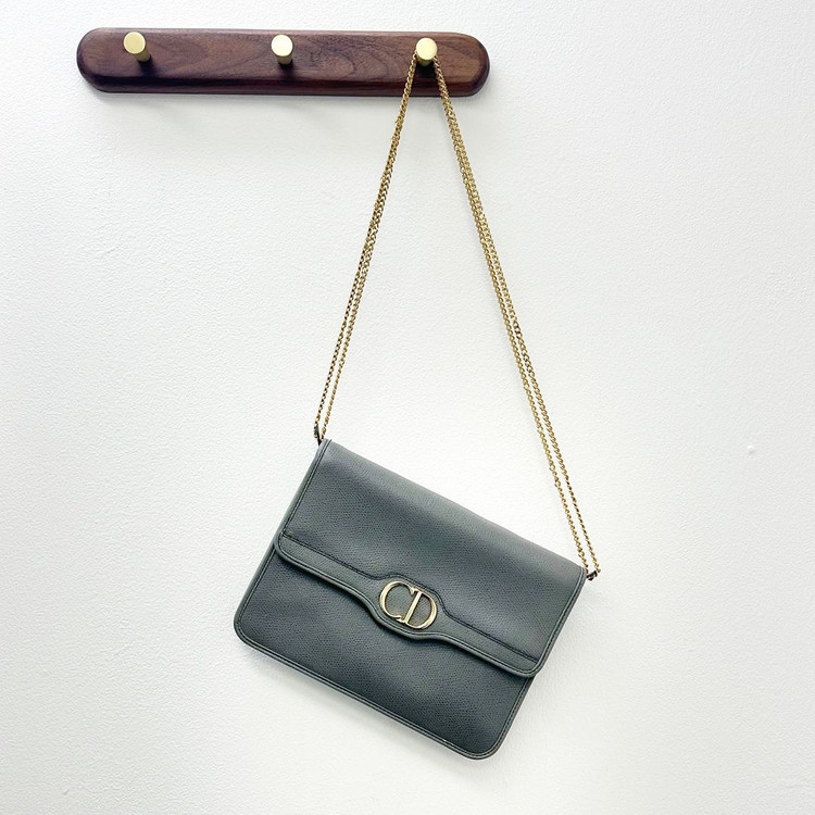 디올 그레이 CD로고 골드체인 스몰 숄더크로스백 4VDIB33477--9