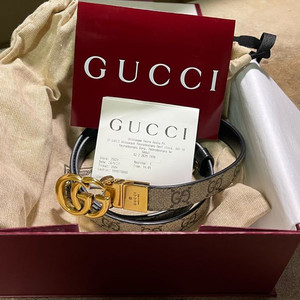 구찌 GG 캔버스 리버서블 벨트