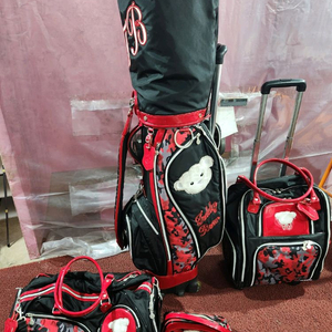 테디베어 휠캐디백+캐리어백+보스턴백+파우치백