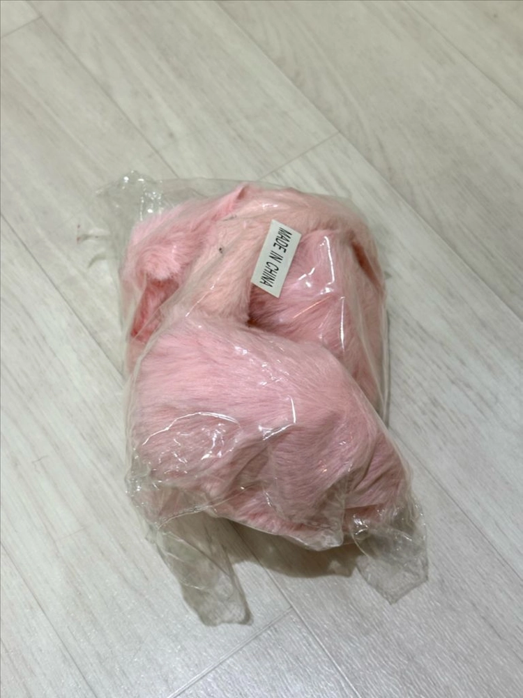 핑크 털 접이식 마카롱 귀마개 귀도리 이미지