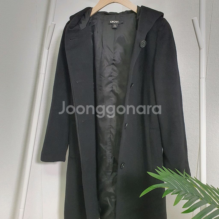 DKNY 앙고라울 후드코트--1