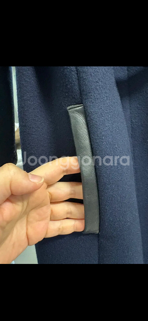 Sandro(산드로)네이비 벨티드코트--2