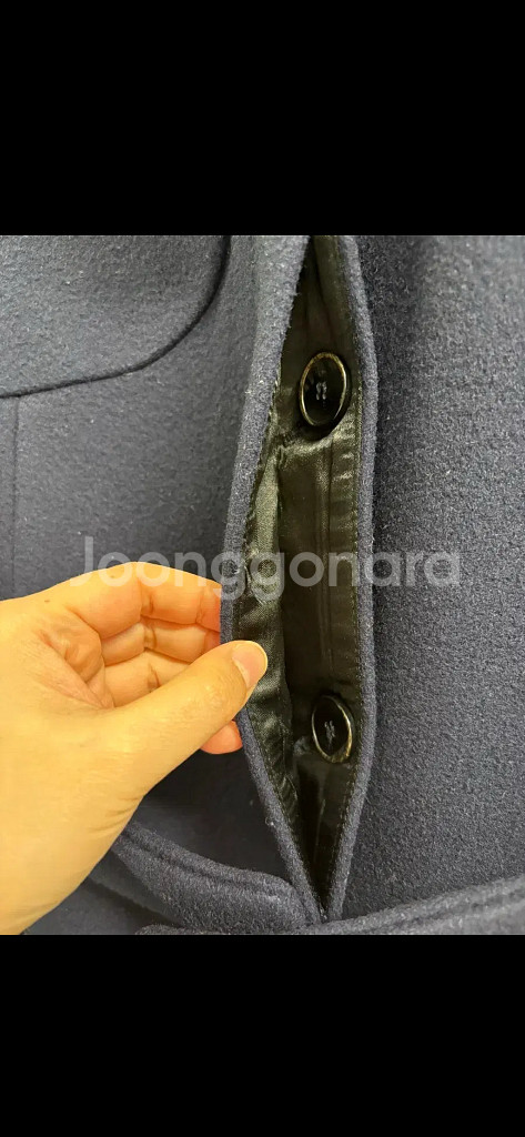 Sandro(산드로)네이비 벨티드코트--5