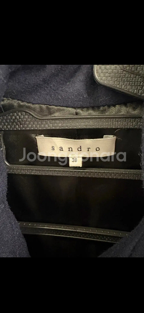 Sandro(산드로)네이비 벨티드코트--7