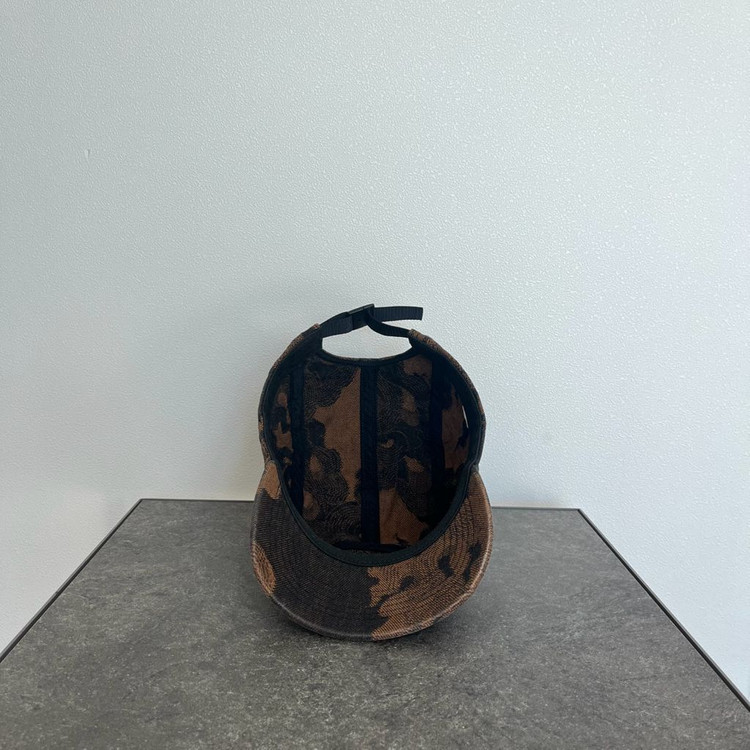 (OS) 슈프림 박스로고 캠프캡 모자 플레임 데님 브라운--4