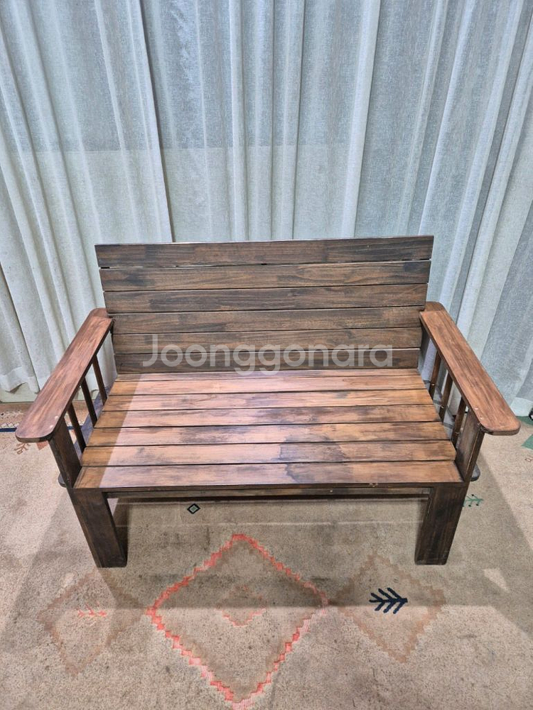 빈티지 원목 야외 벤치의자--1