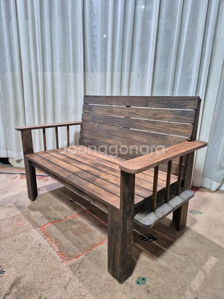 빈티지 원목 야외 벤치의자--2