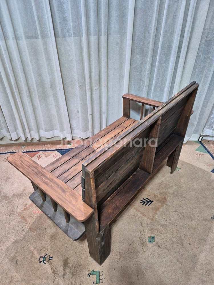 빈티지 원목 야외 벤치의자--6