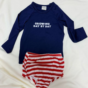 미니봉봉 키즈 래쉬가드 세트 xs