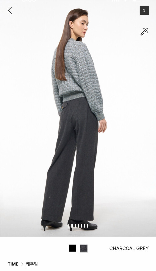 타임 22 세미와이드팬츠--1