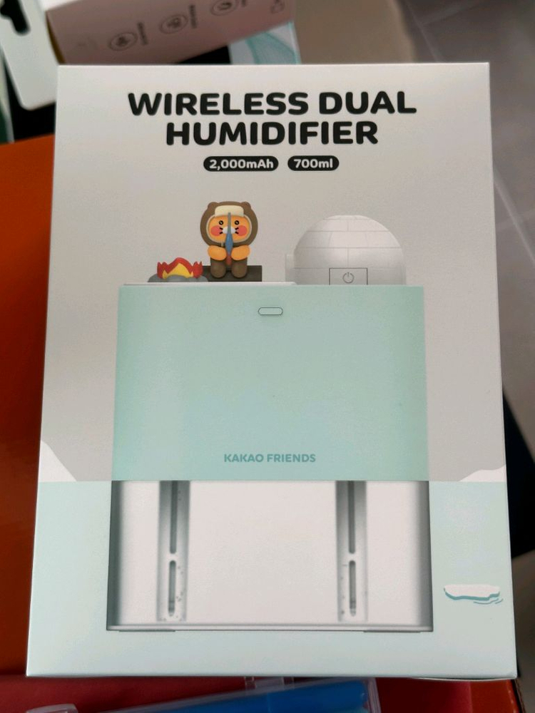 카카오프렌즈 이글루 듀얼 무선 가습기 단순개봉--1