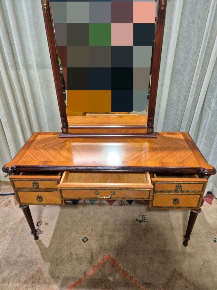 한국가구 엔틱 원목 콘솔화장대--1