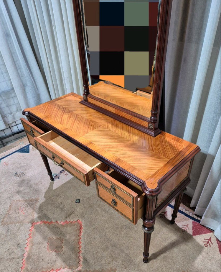 한국가구 엔틱 원목 콘솔화장대--2