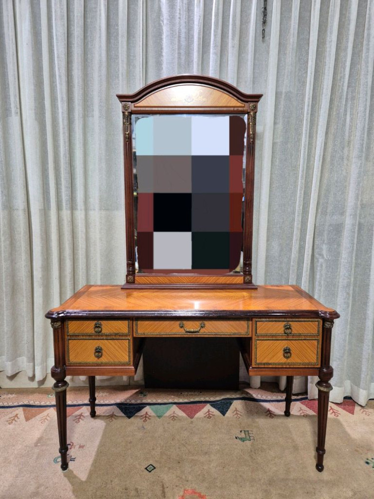 한국가구 엔틱 원목 콘솔화장대--4