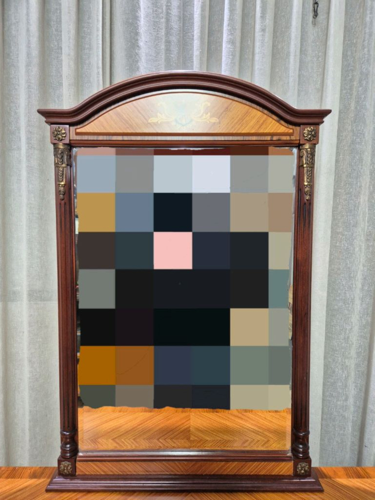 한국가구 엔틱 원목 콘솔화장대--5