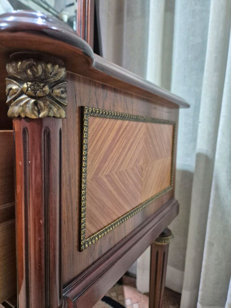 한국가구 엔틱 원목 콘솔화장대--7