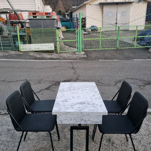 식당 음식점 4인 식탁의자세트