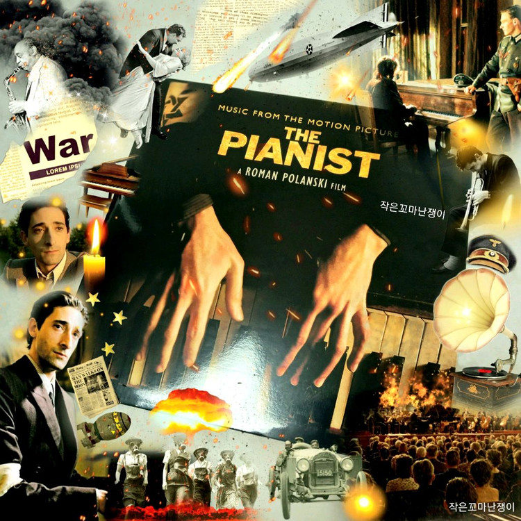 +. 아련한 전율의 영화 : 피아니스트 : 15주년 기념 희귀 한정판 전쟁의 붉은 레드 컬러 LP Vinyl .+--1
