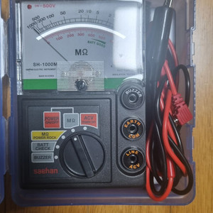 새한 절연저항계 메거 메가테스터기 아날로그 SH-1000M 이미지