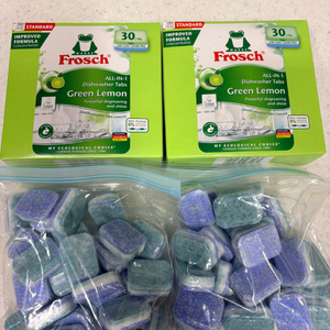프로쉬 올인원NEW그린레몬 식기세척기 세제(30개입) 4박스