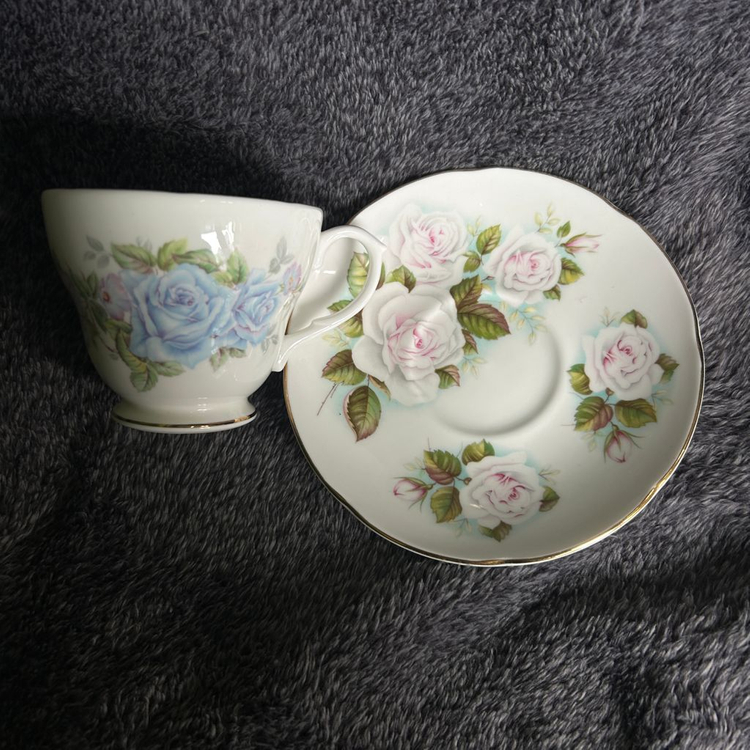 빈티지 영국 마르멜로 marmelo 커피잔 찻잔 2조--1