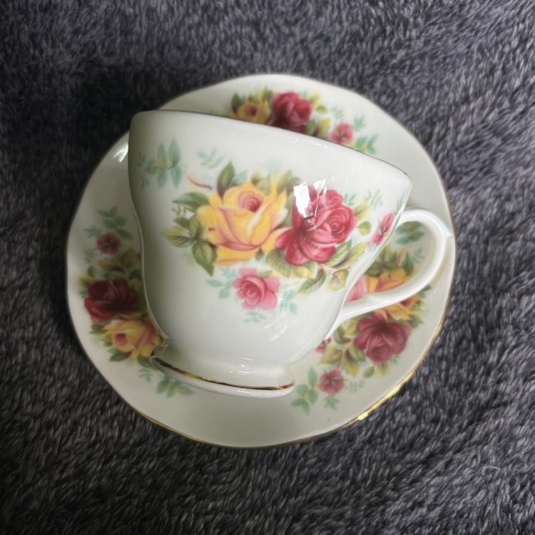 빈티지 영국 마르멜로 marmelo 커피잔 찻잔 2조--4