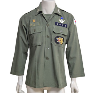 육군 구형 21사단 수색중대 보병 중위 민무늬 전투복 상의 자켓 (M) 이미지