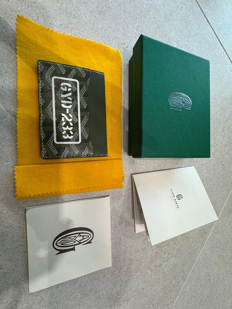 고야드 한정판 생쉬피스 카드지갑 카키--0