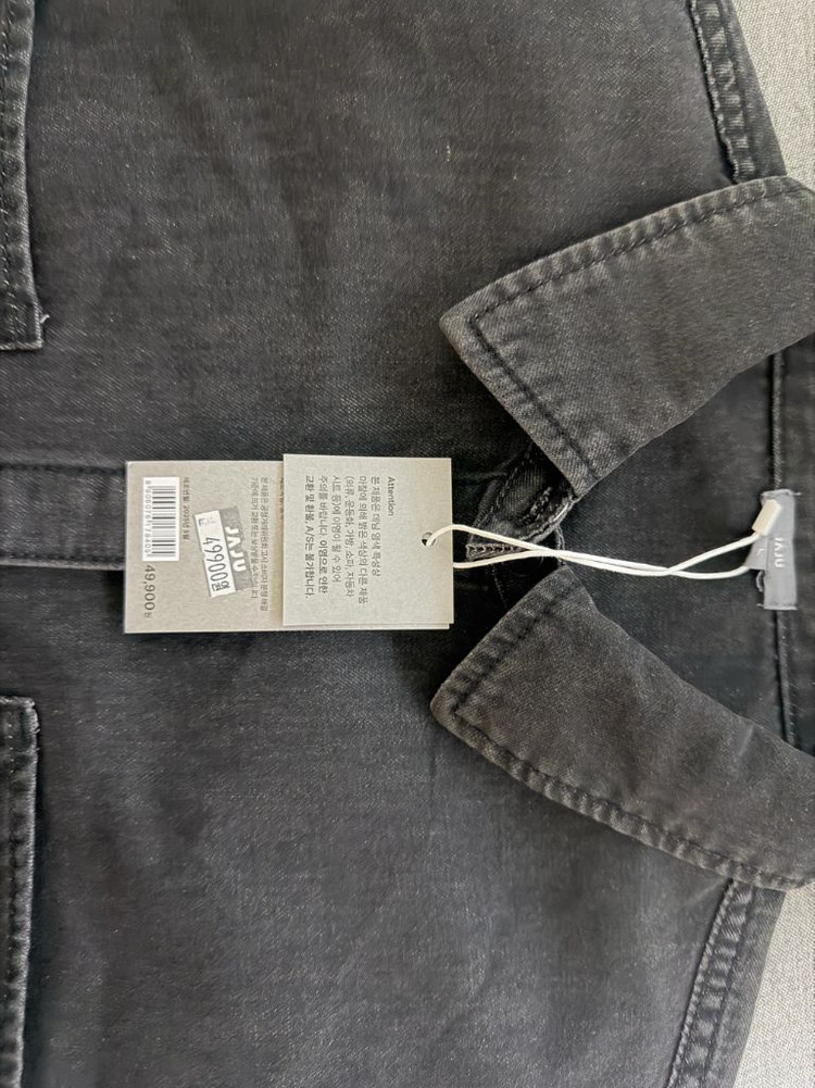 JAJU 데님 크롭셔츠--1