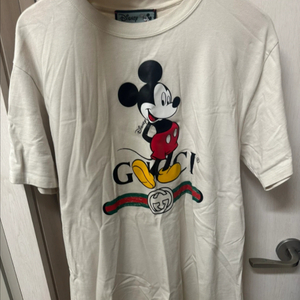 구찌 미키마우스 띠로고 반팔티 L 판매해요