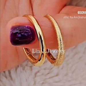 [새제품] 14k 투웨이 링 귀걸이 화이트골드