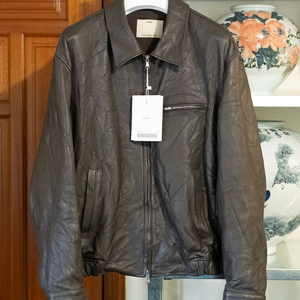 포터리 고트레더 자켓 다크브라운 4사이즈