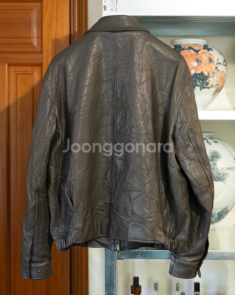 포터리 고트레더 자켓 다크브라운 4사이즈--2