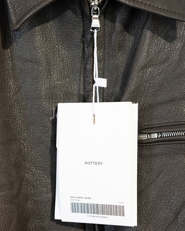 포터리 고트레더 자켓 다크브라운 4사이즈--1