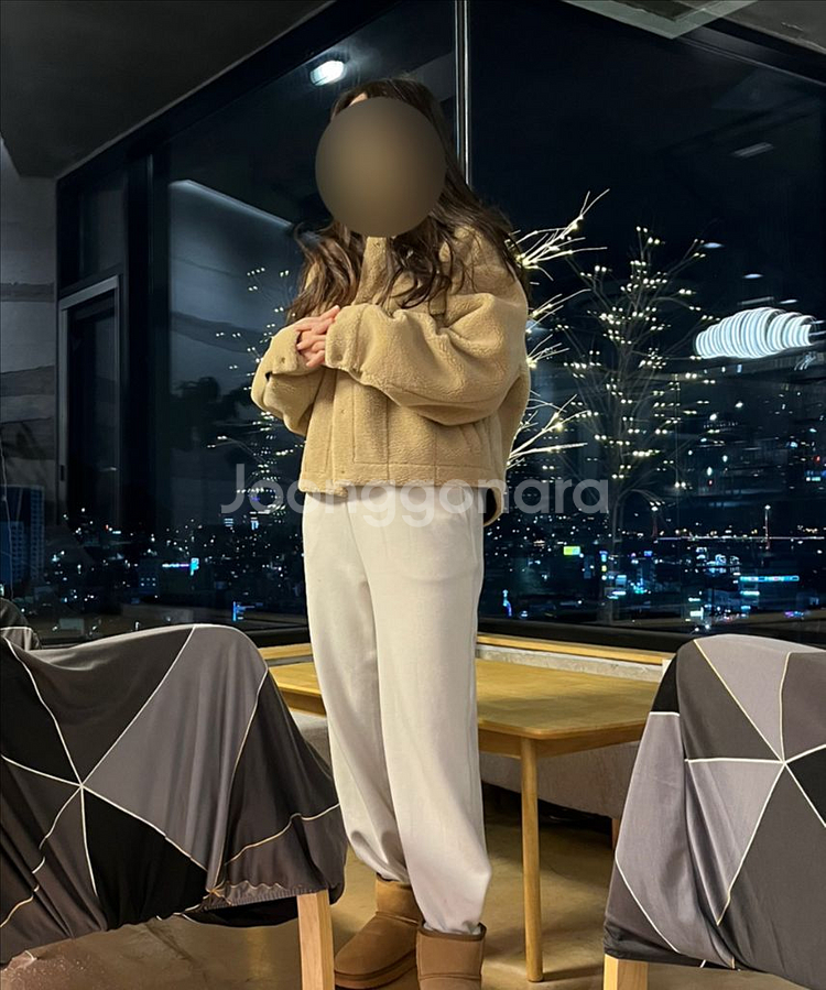 보브 VOV 양털 무스탕 자켓--1