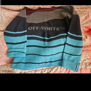 Off-White오프화이트 스트라이프 니트 스웨터 오버사이즈 M 이미지