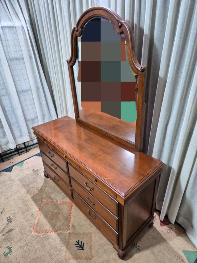 엔틱 원목 9D 화장대 서랍장 이미지