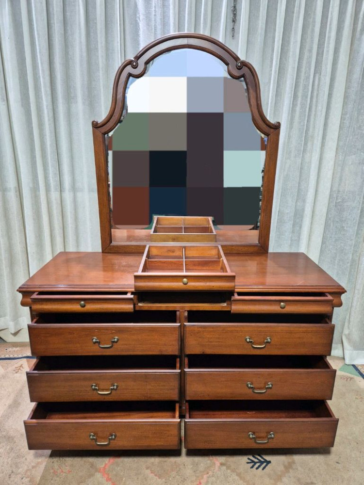 엔틱 원목 9D 화장대 서랍장 이미지